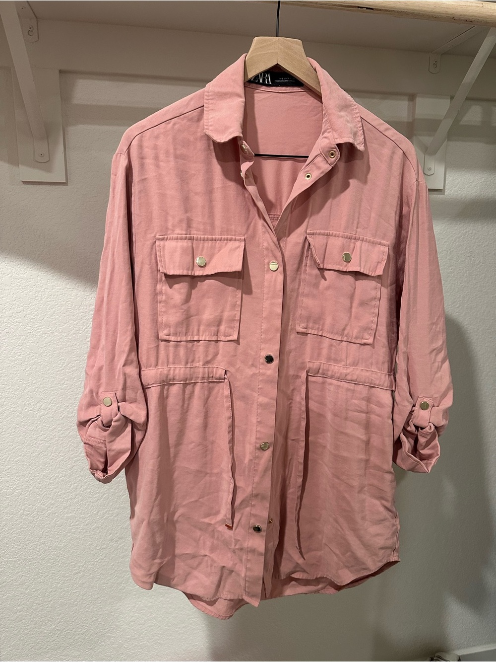 Zara Dusty Pink Utility Jacket